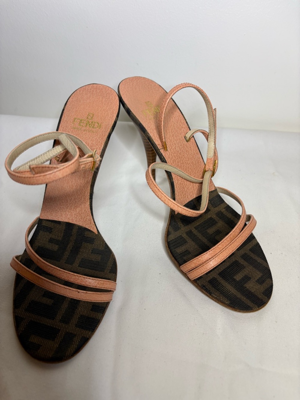 Vintage Fendi Zucca Strappy Sandals - Picture 2 of 3